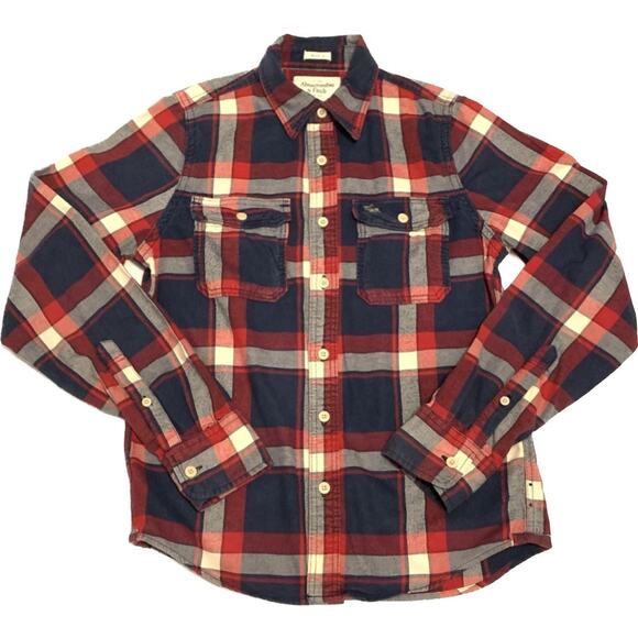 Abercrombie Fitch Mens Shirt 
Large Muscle Flannel Preppy  Lumberjack Cabincore - Picture 1 of 13